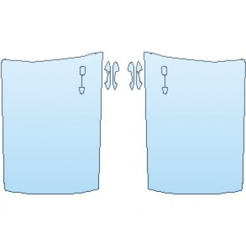 PAINT PROTECTION KIT - 2021 MERCEDES GLE CLASS AMG 63 S COUPE DOORS FRONT - PRECUT PPF CLEAR BRA WRAP