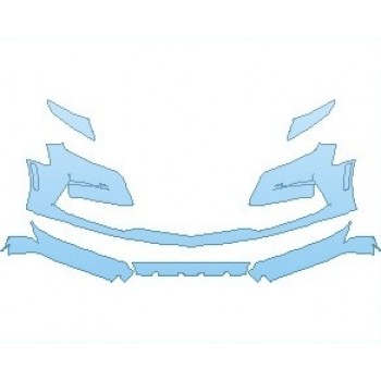 PAINT PROTECTION KIT - 2025 CHEVROLET CAMARO 1SS COUPE BUMPER LOWER WITH FRONT SPLITTER - PRECUT PPF CLEAR BRA WRAP