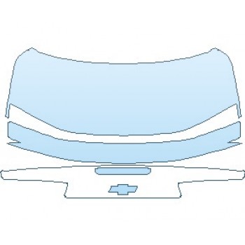PAINT PROTECTION KIT - 2021 CHEVROLET CAMARO 1SS COUPE REAR DECK LID WITH LIP SPOILER - PRECUT PPF CLEAR BRA WRAP