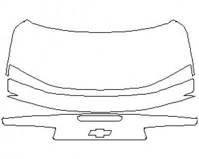 2021 CHEVROLET CAMARO 2SS COUPE REAR DECK LID WITH LIP SPOILER
