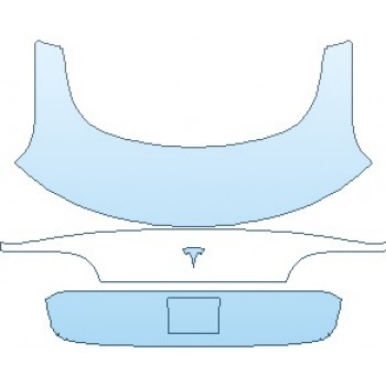 PAINT PROTECTION KIT - 2022 TESLA MODEL 3 REAR DECK LID - PRECUT PPF CLEAR BRA WRAP