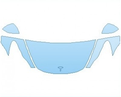 PAINT PROTECTION KIT - 2024 TESLA MODEL 3  HOOD (NO WRAPPED EDGES) - PRECUT PPF CLEAR BRA WRAP