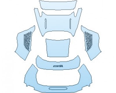 PAINT PROTECTION KIT - 2022 FERRARI SF90 STRADALE REAR DECK LID WITH STANDARD SPOILER - PRECUT PPF CLEAR BRA WRAP