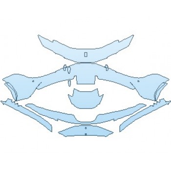 PAINT PROTECTION KIT - 2022 FERRARI SF90 STRADALE BUMPER WITH 4 SENSORS - PRECUT PPF CLEAR BRA WRAP