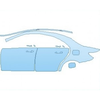 PAINT PROTECTION KIT - 2019 MERCEDES CLA CLASS 250 REAR QUARTER PANEL & DOORS LEFT SIDE - PRECUT PPF CLEAR BRA WRAP