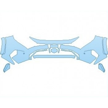PAINT PROTECTION KIT - 2023 TOYOTA RAV4 XLE BUMPER WITH FOG LIGHTS & SENSORS - PRECUT PPF CLEAR BRA WRAP