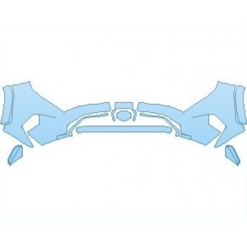 PAINT PROTECTION KIT - 2021 TOYOTA RAV4 XLE PREMIUM BUMPER WITH TOW HOLES AND FOG LIGHTS - PRECUT PPF CLEAR BRA WRAP