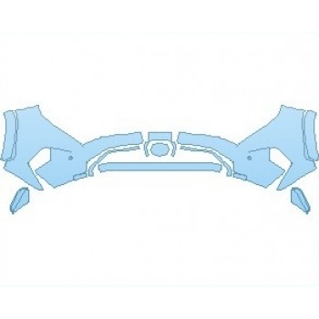 PAINT PROTECTION KIT - 2023 TOYOTA RAV4 XLE BUMPER WITH TOW HOLES & SENSORS - PRECUT PPF CLEAR BRA WRAP