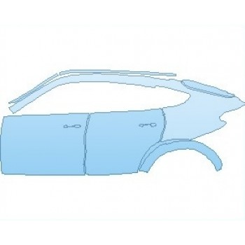 PAINT PROTECTION KIT - 2021 BMW X6 M COMPETITION REAR QUARTER PANEL AND DOORS LEFT SIDE - PRECUT PPF CLEAR BRA WRAP