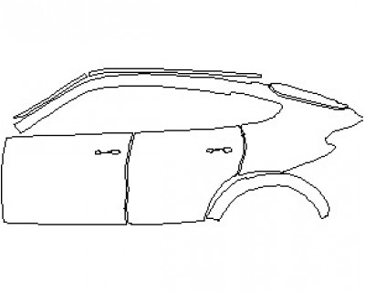 2022 BMW X6 M REAR QUARTER PANEL AND DOORS LEFT SIDE