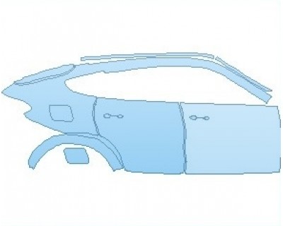 PAINT PROTECTION KIT - 2023 BMW X6 M COMPETITION REAR QUARTER PANEL & DOORS RIGHT SIDE - PRECUT PPF CLEAR BRA WRAP