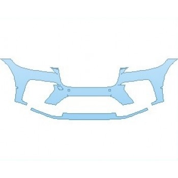 PAINT PROTECTION KIT - 2021 JAGUAR F-PACE SVR BUMPER WITH SENSORS - PRECUT PPF CLEAR BRA WRAP