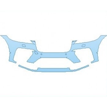 PAINT PROTECTION KIT - 2022 JAGUAR F-PACE SVR BUMPER WITH WASHERS AND SENSORS - PRECUT PPF CLEAR BRA WRAP