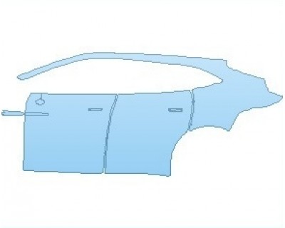 PAINT PROTECTION KIT - 2024 ASTON MARTIN DBX COUPE REAR QUARTER PANEL & DOORS LEFT SIDE - PRECUT PPF CLEAR BRA WRAP