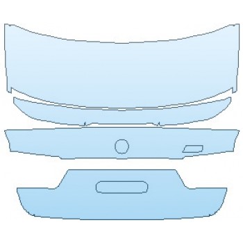 PAINT PROTECTION KIT - 2022 BMW M3 COMPETITION REAR DECK LID WITH M3 COMPETITION EMBLEM - PRECUT PPF CLEAR BRA WRAP
