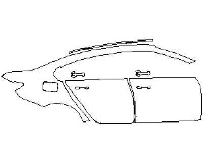 2023 BMW M3 COMPETITION REAR QUARTER PANEL & DOORS RIGHT SIDE