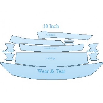 PAINT PROTECTION KIT - 2022 BMW M3 COMPETITION COMMON WEAR AREA KIT - PRECUT PPF CLEAR BRA WRAP