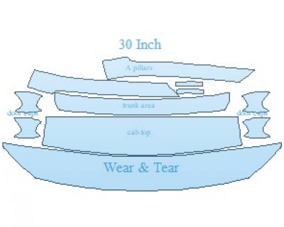 PAINT PROTECTION KIT - 2022 BMW M3 COMPETITION COMMON WEAR AREA KIT - PRECUT PPF CLEAR BRA WRAP