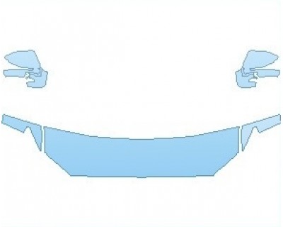 PAINT PROTECTION KIT - 2023 LINCOLN NAUTILUS RESERVE HOOD 18 INCH (NO WRAPPED EDGES) - PRECUT PPF CLEAR BRA WRAP