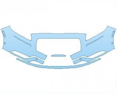 PAINT PROTECTION KIT - 2023 LINCOLN NAUTILUS RESERVE BUMPER WITH SENSORS & LICENSE PLATE - PRECUT PPF CLEAR BRA WRAP