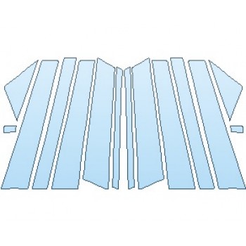 PAINT PROTECTION KIT - 2021 ROLLS ROYCE GHOST STANDARD WHEELBASE B C AND D PILLARS - PRECUT PPF CLEAR BRA WRAP