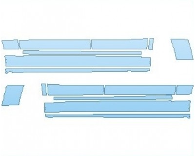 PAINT PROTECTION KIT - 2023 ROLLS ROYCE GHOST STANDARD WHEELBASE ROCKER PANELS - PRECUT PPF CLEAR BRA WRAP