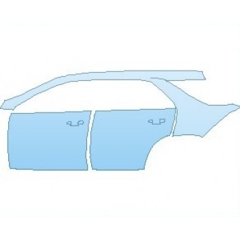 PAINT PROTECTION KIT - 2021 MERCEDES GLE CLASS 450 SUV REAR QUARTER PANEL AND DOORS LEFT SIDE - PRECUT PPF CLEAR BRA WRAP