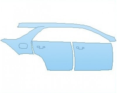PAINT PROTECTION KIT - 2021 MERCEDES GLE CLASS 450 SUV REAR QUARTER PANEL AND DOORS RIGHT SIDE - PRECUT PPF CLEAR BRA WRAP