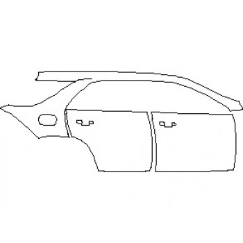 2021 MERCEDES GLE CLASS 350 SUV REAR QUARTER PANEL AND DOORS WITH SEAM RIGHT SIDE