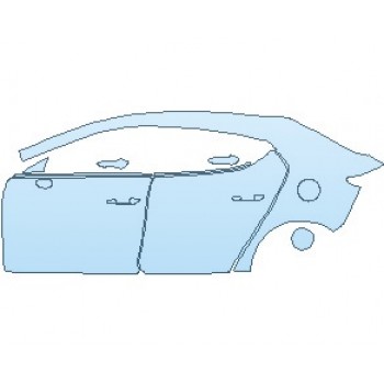 PAINT PROTECTION KIT - 2022 MAZDA MAZDA3 SELECT HATCHBACK REAR QUARTER PANEL AND DOORS LEFT SIDE - PRECUT PPF CLEAR BRA WRAP