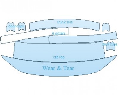 PAINT PROTECTION KIT - 2022 MAZDA MAZDA3 SELECT HATCHBACK COMMON WEAR AREA KIT - PRECUT PPF CLEAR BRA WRAP