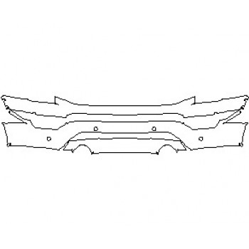 2022 FORD F-150 LARIAT BUMPER WITH 4 SENSORS