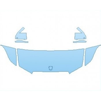 PAINT PROTECTION KIT - 2023 ROLLS ROYCE GHOST EXTENDED WHEELBASE HOOD (WRAPPED EDGES) - PRECUT PPF CLEAR BRA WRAP