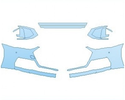 PAINT PROTECTION KIT - 2023 AUDI A7 S-LINE (AVAILABLE ON ALL TRIMS) BUMPER WITH 2 SENSORS - PRECUT PPF CLEAR BRA WRAP