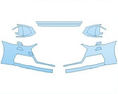 PAINT PROTECTION KIT - 2023 AUDI A7 S-LINE (AVAILABLE ON ALL TRIMS) BUMPER WITH WASHERS - PRECUT PPF CLEAR BRA WRAP