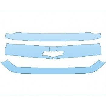 PAINT PROTECTION KIT - 2020 CHEVROLET SILVERADO 1500 LD LTZ GRILLE - PRECUT PPF CLEAR BRA WRAP