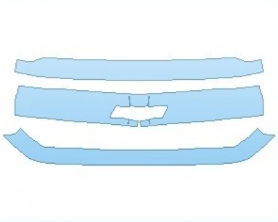PAINT PROTECTION KIT - 2020 CHEVROLET SILVERADO 1500 LD LTZ GRILLE - PRECUT PPF CLEAR BRA WRAP