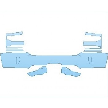 PAINT PROTECTION KIT - 2020 CHEVROLET SILVERADO 1500 LD LTZ Z71 BUMPER KIT WITH LICENSE PLATE - PRECUT PPF CLEAR BRA WRAP