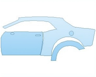 PAINT PROTECTION KIT - 2024 DODGE CHALLENGER SRT HELLCAT REDEYE WIDEBODY REAR QUARTER PANEL LEFT SIDE - PRECUT PPF CLEAR BRA WRAP