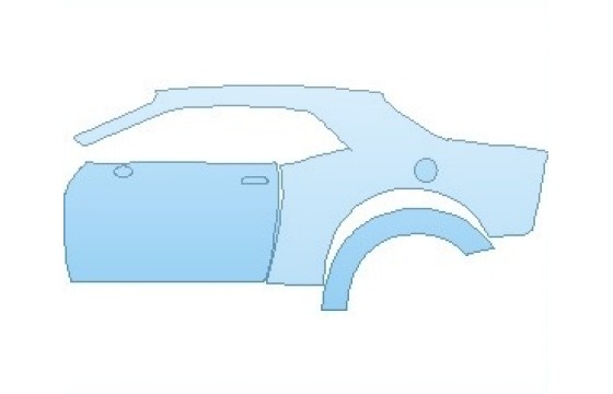 Precut PPF Kit – Clear Bra Paint Protection Film PAINT PROTECTION KIT - 2027 DODGE CHALLENGER SRT HELLCAT WIDEBODY REAR QUARTER PANEL LEFT SIDE - PRECUT PPF CLEAR BRA WRAP