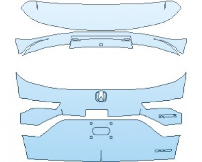 PAINT PROTECTION KIT - 2022 ACURA MDX BASE REAR HATCH WITH SH AWD EMBLEM - PRECUT PPF CLEAR BRA WRAP