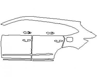 2022 ACURA MDX BASE REAR QUARTERS AND DOORS LEFT