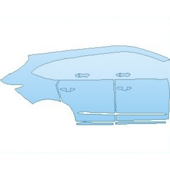 PAINT PROTECTION KIT - 2022 ACURA MDX BASE REAR QUARTERS AND DOORS RIGHT - PRECUT PPF CLEAR BRA WRAP