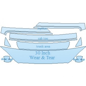 PAINT PROTECTION KIT - 2022 AUDI A5 45 TFSI PREMIUM CABRIOLET COMMON WEAR AREA KIT - PRECUT PPF CLEAR BRA WRAP