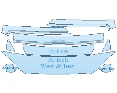 PAINT PROTECTION KIT - 2020 AUDI A5 45 TFSI PREMIUM PLUS CABRIOLET COMMON WEAR AREA KIT - PRECUT PPF CLEAR BRA WRAP