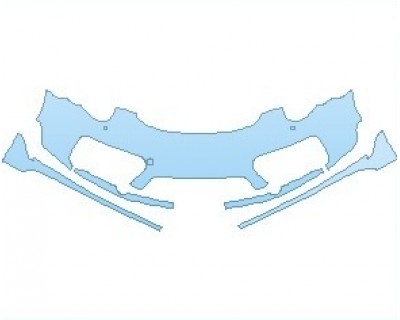 PAINT PROTECTION KIT - 2019 PORSCHE 911 TURBO S WITH AEROKIT CABRIOLET BUMPER WITH WASHERS - PRECUT PPF CLEAR BRA WRAP