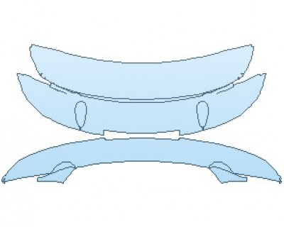 PAINT PROTECTION KIT - 2019 PORSCHE 911 TURBO S WITH AEROKIT CABRIOLET SPOILER - PRECUT PPF CLEAR BRA WRAP