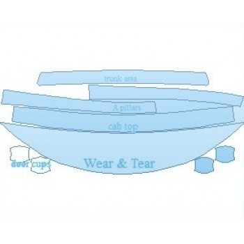 PAINT PROTECTION KIT - 2019 CHRYSLER 200 S SEDAN COMMON WEAR AREA KIT - PRECUT PPF CLEAR BRA WRAP