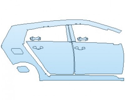 PAINT PROTECTION KIT - 2023 VOLKSWAGEN GOLF SE HATCHBACK REAR QUARTER PANEL DOORS AND B PILLARS COVERS TEXTURED PAINT RIGHT - PRECUT PPF CLEAR BRA WRAP