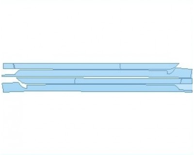 PAINT PROTECTION KIT - 2023 VOLKSWAGEN GOLF SE HATCHBACK ROCKER PANELS STOPS ABOVE TEXTURED PAINT - PRECUT PPF CLEAR BRA WRAP